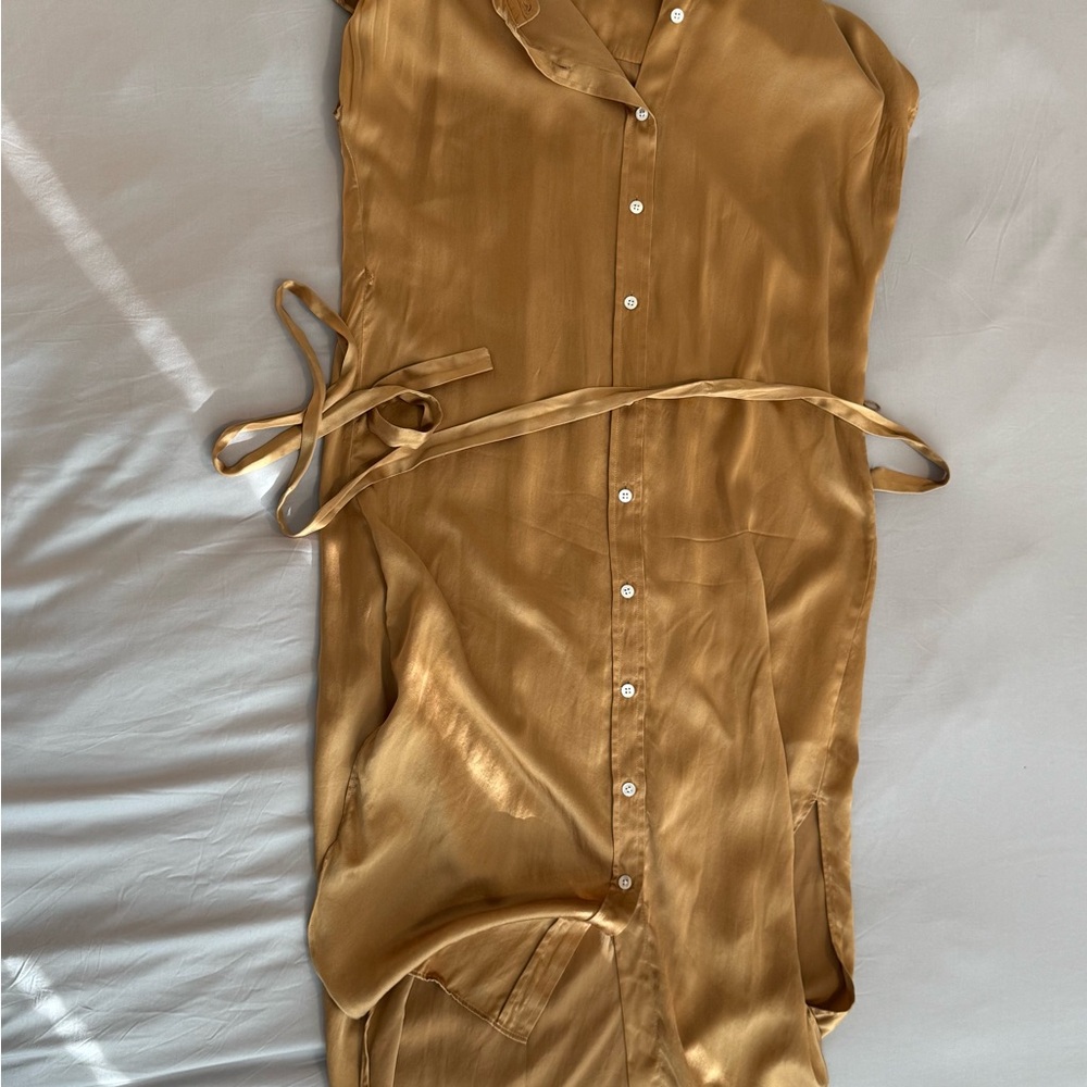 Banana Republic Washable Silk Midi Dress Size M VGUC - Picture 2 of 4